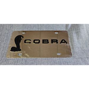 3D Premium Shelby Cobra Mustang License Steel Plate
